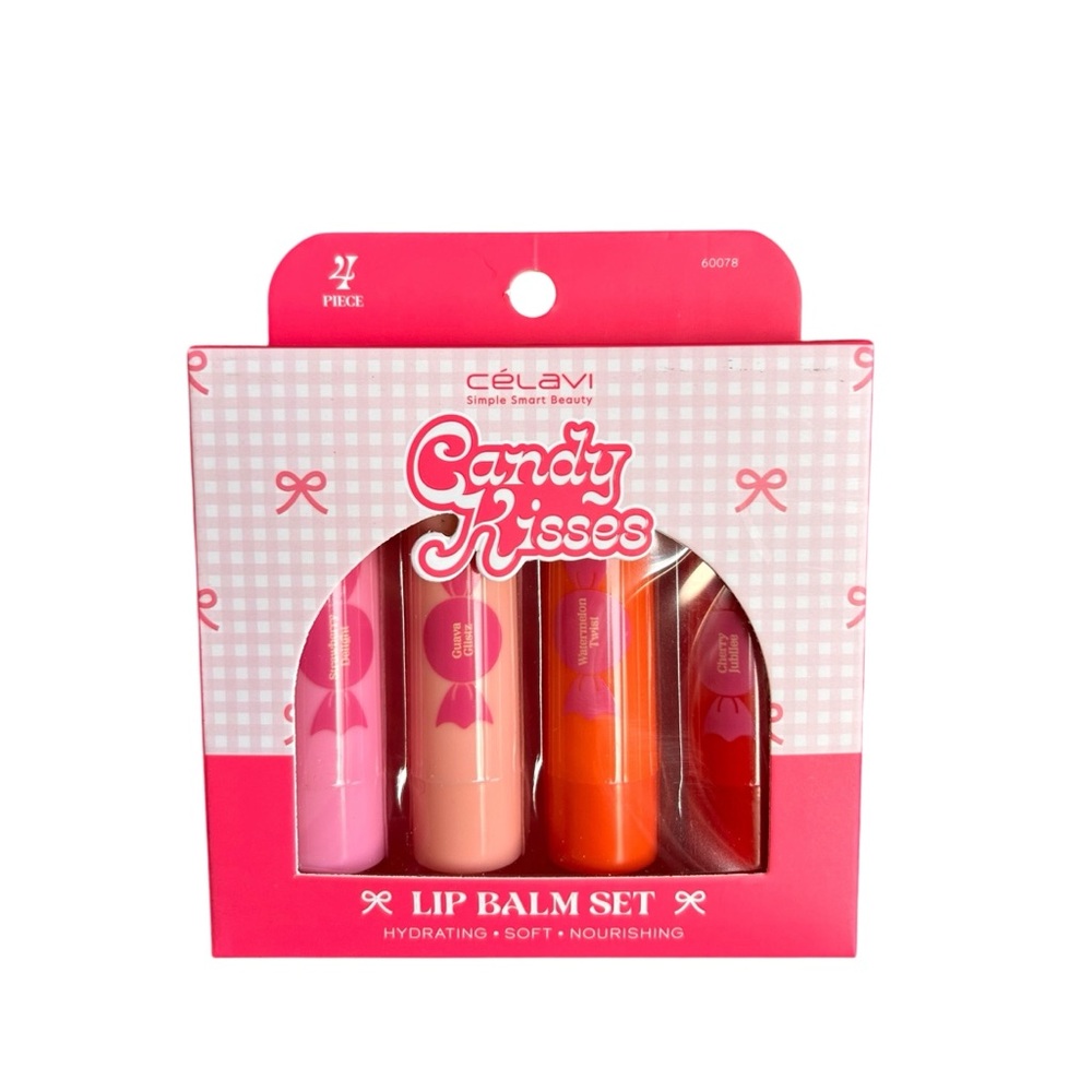 Celavi Candy Kisses Lip Balm Set - strawberry, watermelon, guava, cherry NEW PC - Picture 3 of 7